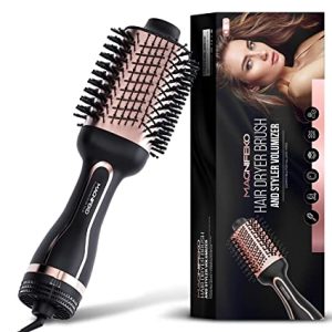 1200W Professional Hot Air Brush Blow Dryer - Black Rosegold