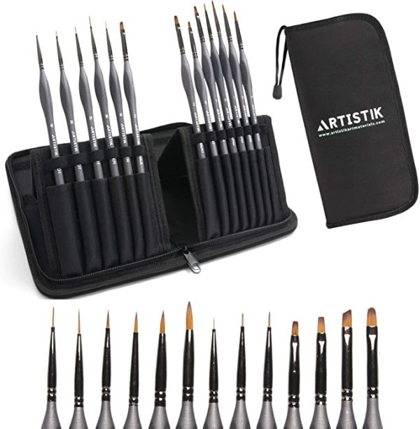 13-Piece Micro Detail Paint Brush Set for Action Figures