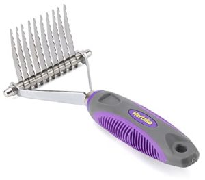 Hertzko Undercoat Dematting Comb - Long Blades, Safety Edges