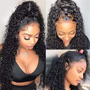 "10A Deep Wave Brazilian Human Hair Lace Front Wig"