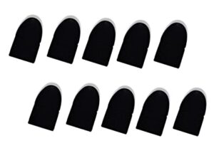 10Pcs Reusable Silicone Nail Soakers UV Gel Remover (Black)