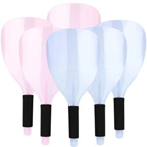 Lamoutor 6Pcs Plastic Hair Spray Face Shield Mask Set in Blue and Pink