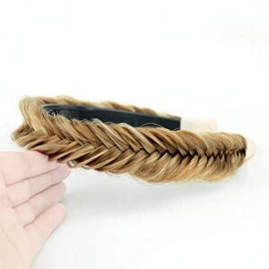 DIGUAN Synthetic Hair Plaited Headband with Teeth - 1.2 Inch