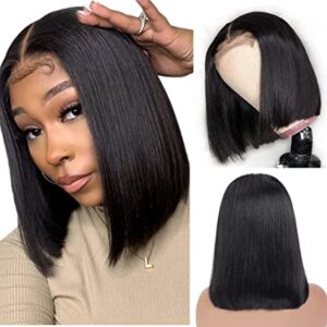 "12 Inch Brazilian Virgin Human Hair Bob Wig for Black Women"