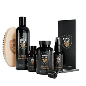 Advanced Beard Growth Kit with Derma Roller - Complete Set