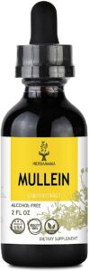 HERBAMAMA Mullein Leaf Liquid Extract – 2 fl.oz. Vegan Supplement – Boosts Respiratory Health, Immune Support, Sleep Quality
