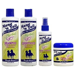 Herbal Gro 4pc Shampoo Kit: Shampoo, Conditioner, Spray, Creme