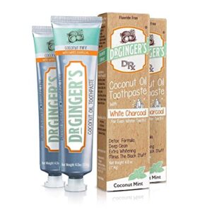 Coconut Oil Toothpaste with White Charcoal by Dr. Ginger