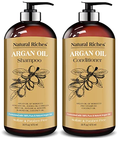 "Organic Argan Oil Shampoo & Conditioner Set, Sulfate-Free"