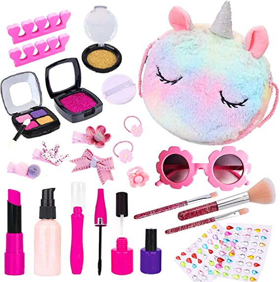 Princess Makeup Set with Unicorn Theme for Girls - Ages 3-10