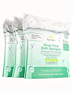 Rinse-Free Body Wipes: 90-Pack, Extra Large & Thick, Disposable