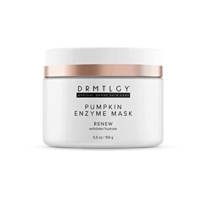 DRMTLGY Pumpkin Enzyme Face Mask with Jojoba Beads. Gentle Exfoliating Pumpkin Facial Mask for Dullness