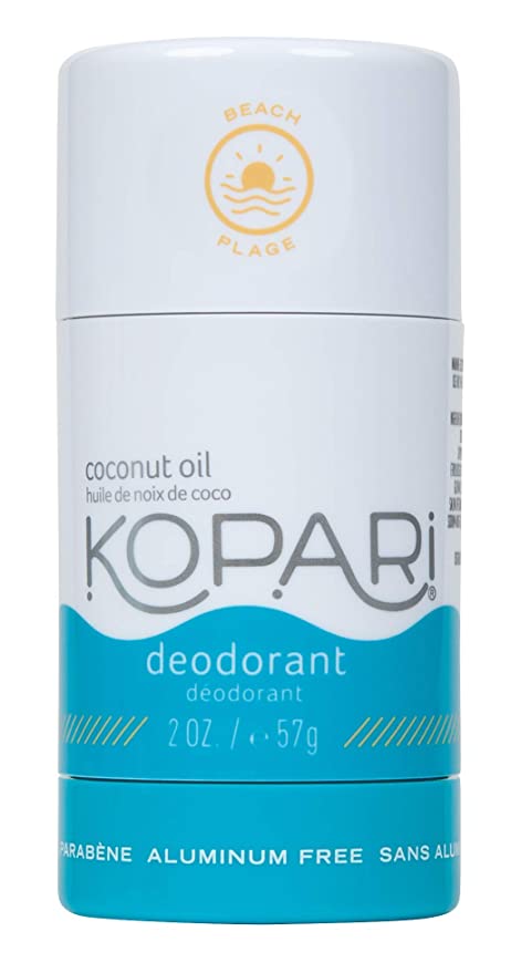 Kopari Beach Aluminum-Free Deodorant with Organic Coconut Oil, Vegan Formula
