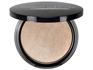 Aesthetica Starlite Highlighter – Metallic Shimmer Highlighting Makeup Powder – Venus (Pearlescent White)
