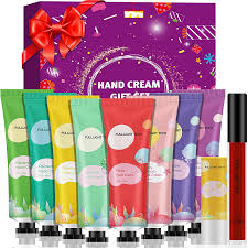 Lotion Set for Women with Lip Gloss, Lip Balm, Hand Cream, and Lipstick Primers