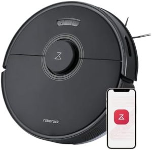 Roborock Q7 Max Robot Vacuum and Mop Cleaner, 4200Pa Strong Suction, Lidar Navigation, Multi-Level Mapping, No-Go&No-Mop Zones, 180mins Runtime, Works with Alexa - Pet Hair Friendly (Black)