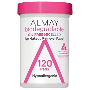 Almay Biodegradable Makeup Remover Pads, Micellar Gentle, 120 count