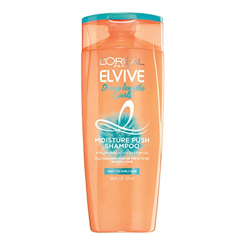L'Oreal Paris Elvive Dream Lengths Curls Moisture Push Shampoo, Hydrating 12.6 Fl Oz