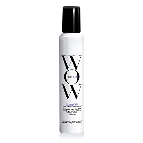 COLOR WOW Purple Toning Styling Foam 7.5 oz for Banish Brassiness and Alcohol-Free