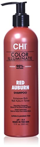 CHI Color Illuminate Shampoo, Red Auburn, 12 Oz, Cruelty-Free, 12 Fl Oz Bottle