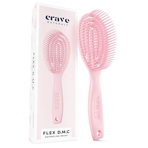 FLEX DMC Round Detangling Brush for Curly Hair - Plastic