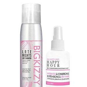 Big Kizzy Dry Shampoo & Conditioner Spray for Hair Extensions, Long and Oily Hair - 8 oz
