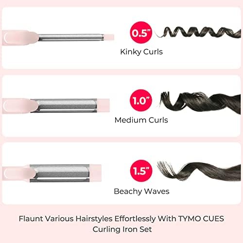 Interchangeable Curling Iron Set with 3 Barrels and 5 Temperature Settings for Versatile Styling - Image 2