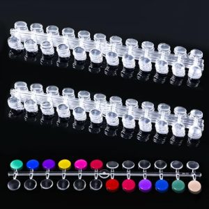 240Pcs Clear Nail Art Color Display Chart with Adhesive Stickers for Easy Organization