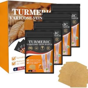 Turmeric Treatment Patch for Varicose Veins Relief, 48 Count for Leg Care
