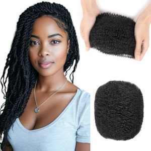 100% Human Hair Afro Kinky Bulk for Twists, Braids 12inch