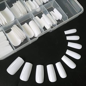120pc Medium Long White Ballerina Press-On Nails for Easy and Quick Nail Art
