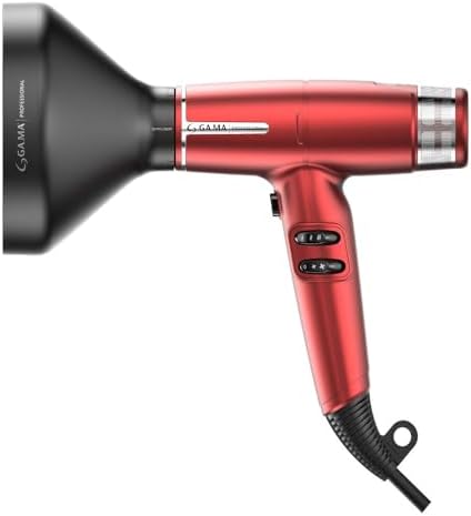 GaMa Italy IQ LITE Hair Dryer, 110K RPM, Lightweight Design, Red Color - Image 5