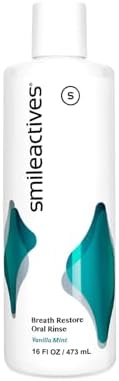 Smileactives Breath Restore Mouthwash, Vanilla Mint Flavor, 16 fl oz Bottle