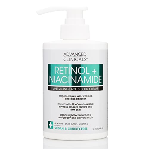 Retinol Niacinamide Anti-Aging Cream and Serum Set, 2 oz, Hydrating Skin Care - Image 2