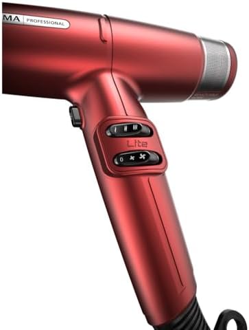 GaMa Italy IQ LITE Hair Dryer, 110K RPM, Lightweight Design, Red Color - Image 9