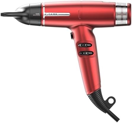 GaMa Italy IQ LITE Hair Dryer, 110K RPM, Lightweight Design, Red Color - Image 4