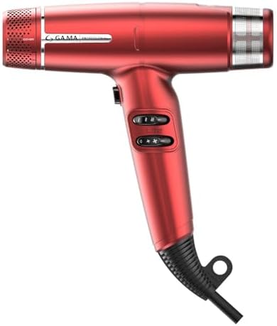 GaMa Italy IQ LITE Hair Dryer, 110K RPM, Lightweight Design, Red Color - Image 3