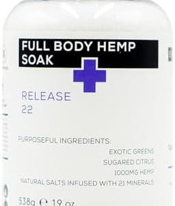 Spazazz Hemp Soak Aromatherapy Bath Crystals 1000mg 538g for Relaxation and Wellness