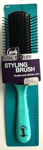 Goody Total Texture Detangler Brush for Textured Hair, 1 Count, Easy Grip Design