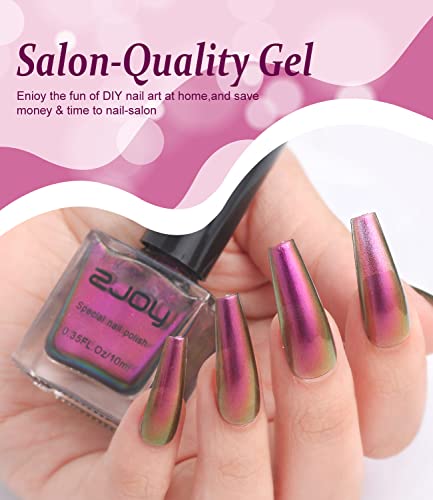 Chameleon Holographic Glitter Quick Dry Nail Polish 15ml for Stunning Nails - Image 5