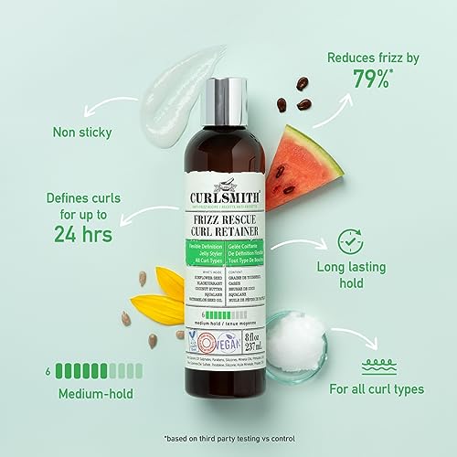 CURLSMITH Frizz Rescue Curl Retainer Jelly Styler 237ml for Curly Hair Care - Image 2