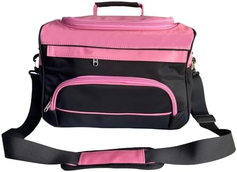 Pink Hair Stylist Travel Organizer Bag with Shoulder Strap, Compact and Lightweight Design