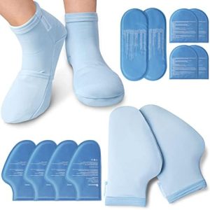 Chemo Cold Therapy Socks and Ice Pack Gloves for Small/Medium Size Relief