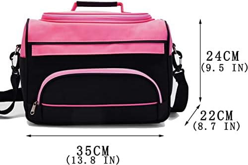Pink Hair Stylist Travel Organizer Bag with Shoulder Strap, Compact and Lightweight Design - Image 2