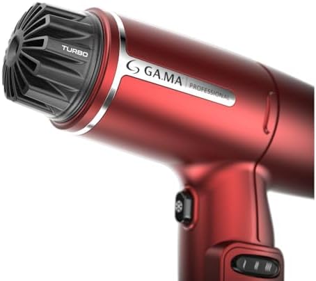 GaMa Italy IQ LITE Hair Dryer, 110K RPM, Lightweight Design, Red Color - Image 7