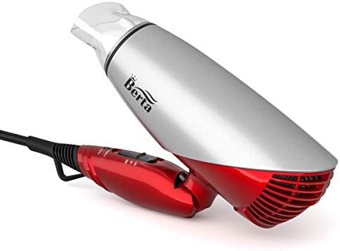 Berta 1875W Compact Folding Travel Hair Dryer with Dual Voltage in Red - Image 5