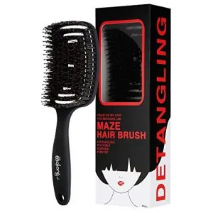 Flexible Curved Hair Brush for Fast Drying and Detangling