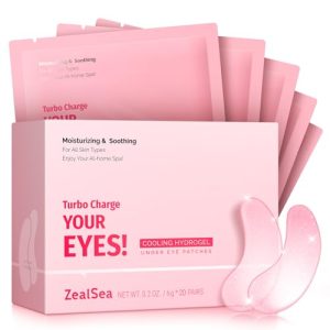 Hydrogel Eye Patches for Puffy Eyes, 20 Pairs with Collagen for Refreshing Care