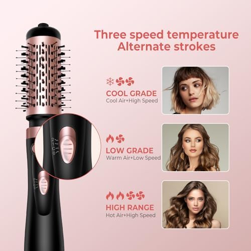 2-in-1 Hair Dryer Brush Set with Two Auto-Rotating Brushes for Easy Styling - Image 3