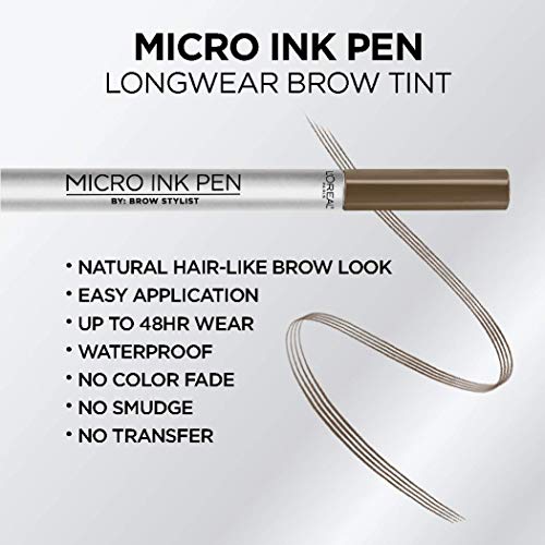 L’Oréal Paris Longwear Brow Tint Pen, Brunette, 0.033 fl oz - Image 3